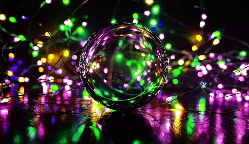 Crystal Vases with Fairy Lights